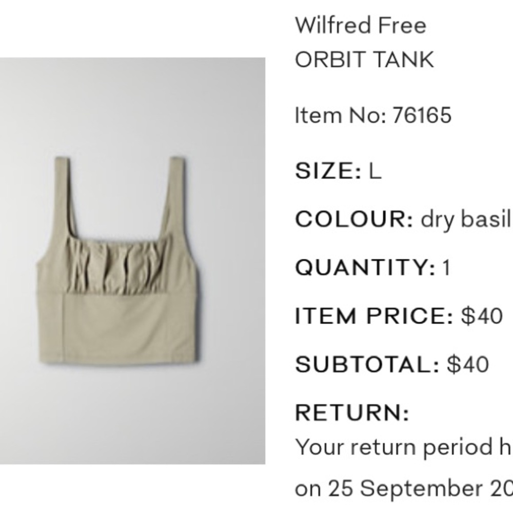 Aritzia Wilfred Free Orbit Tank